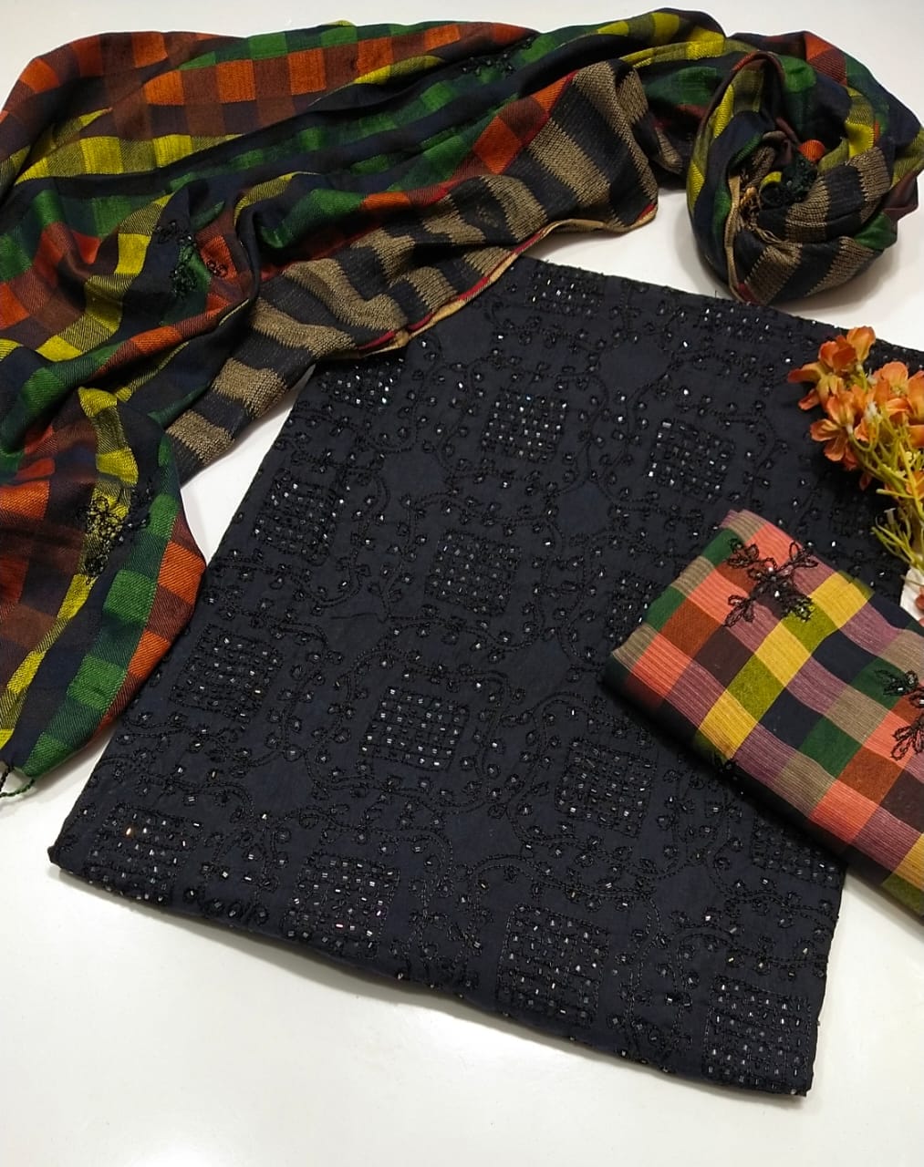 WINTER SILK DIGITAL PRINTED 3-PIECE - DP#36